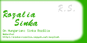 rozalia sinka business card