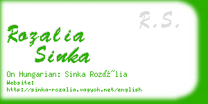 rozalia sinka business card